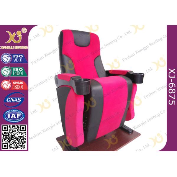Plastic Back Cover Theatre Seating Chairs With Full Upholstery Cover Seat Padded