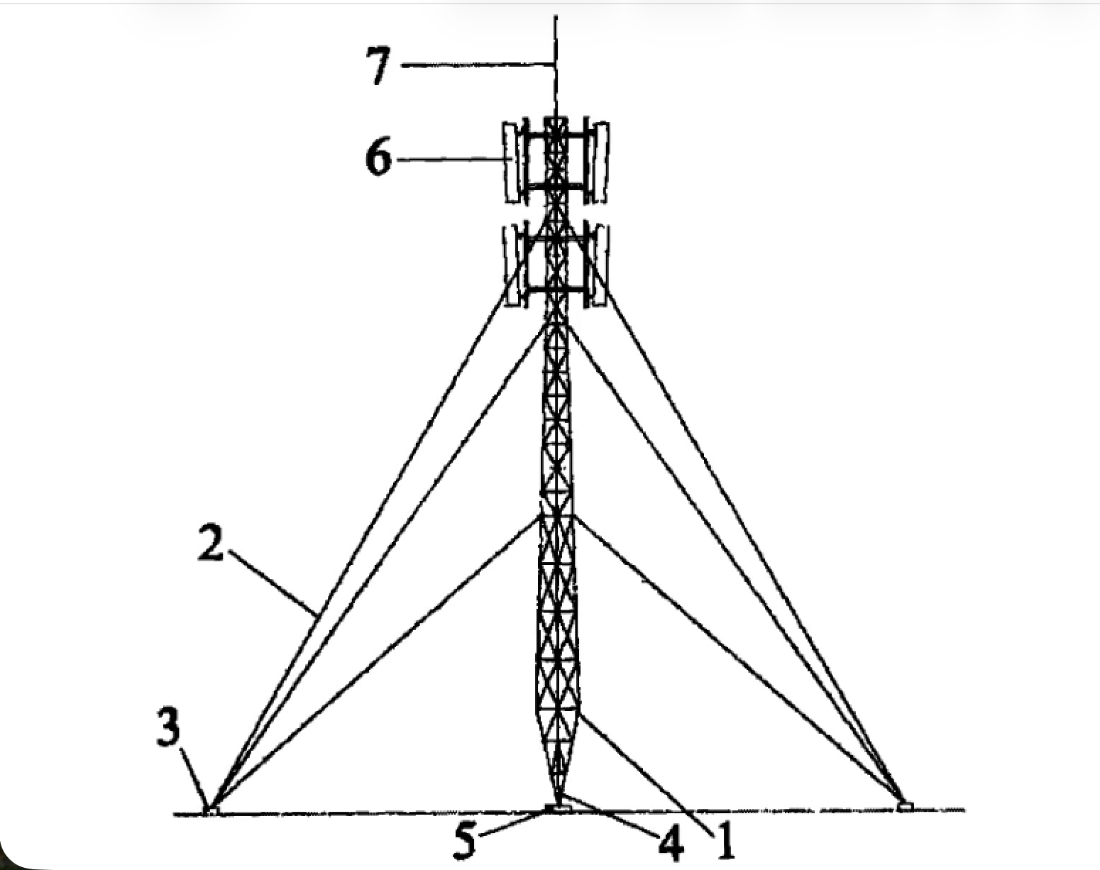 High Stability Telecommunication Towers Customized Guyed Telecom Tower