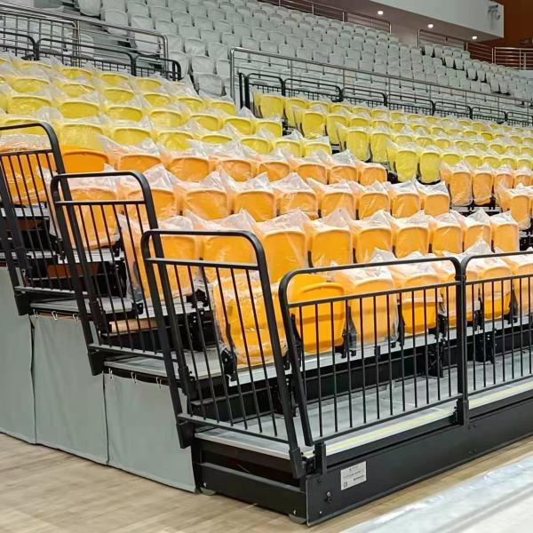 PP HDPE Material Retractable Bleacher Seating with 480 cm * 552 cm * 780 cm Size