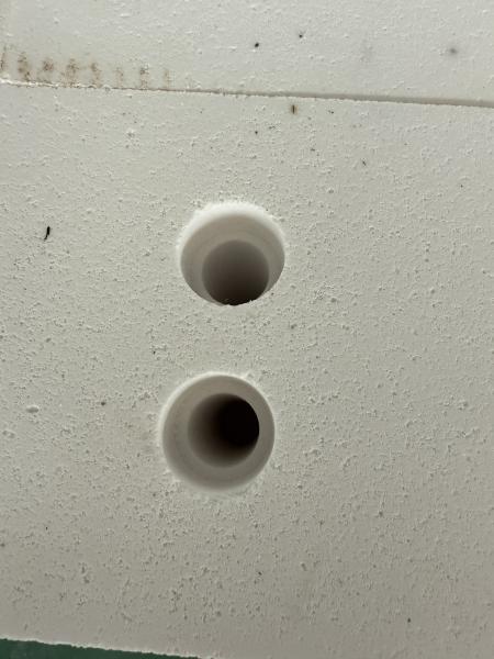 Bloque de soporte cerámico de doble orificio