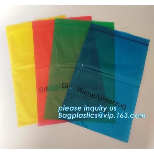 Grip Self Press Seal Zip Lock Plastic Bags with Red Side, Self Resealable Mini Grip Poly Plastic Clear Bags All Sizes