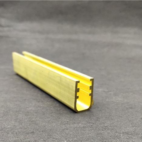 Chroming Surface 16ft Length Brass U Profile Wearproof Decorative Metal Trim Strips