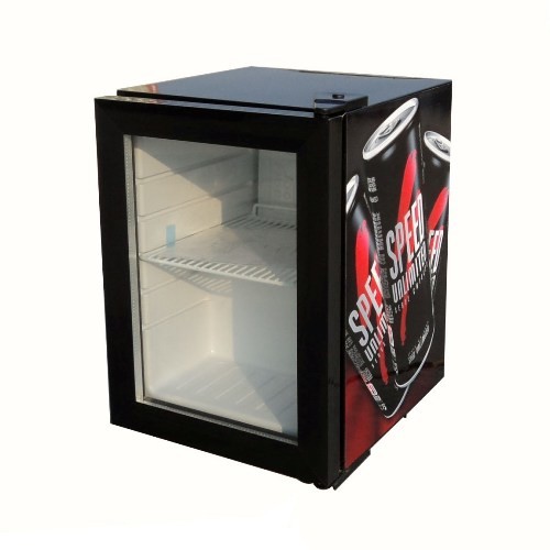 21L top single glass door beverage hotel mini fridge SC21
