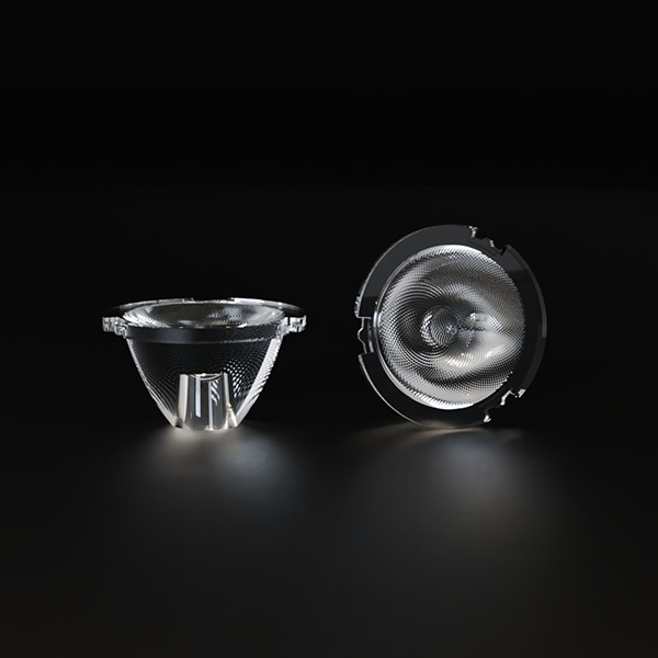 Diameter 23mm LED Optical Lens with 24 Degree Viewing Angle and 92% Efficiency for Linear Spot Lamps