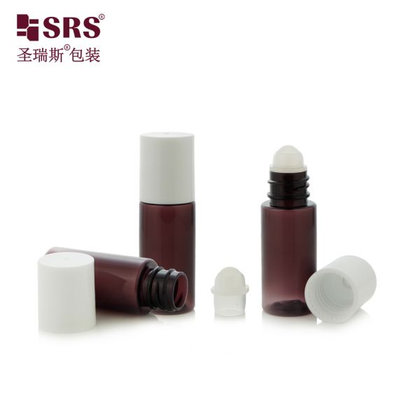 15ml PET Roll On Bottle Empty Plastic Roller Container for Essential Oil Eye Serum Body Care Liquid