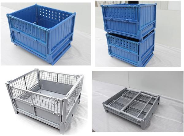 Heavy Duty Wire Bins And Baskets Storage Collapsible Metal Stillage Crate Stacking Pallet Box