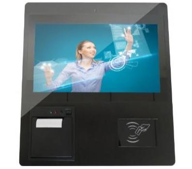 13.3' PCAP Flat Bezel Touch LCD Panel PC tout en un sans ventilateur avec lecteur RFID et imprimante