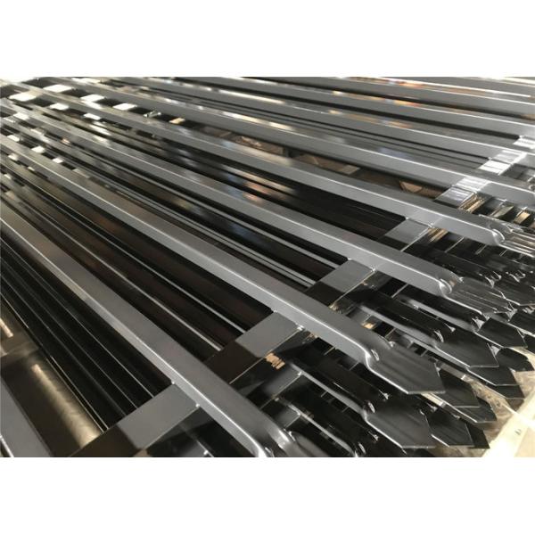Black Color Powder Coating Tubular Steel Fence Galvanized Tube Diplomatic Security