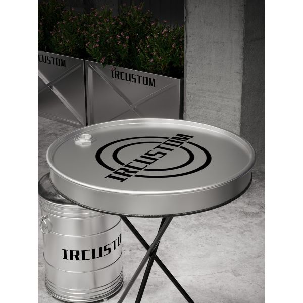Silver Industrial Restaurant Furniture Rust Resistant Oil Drum Stool