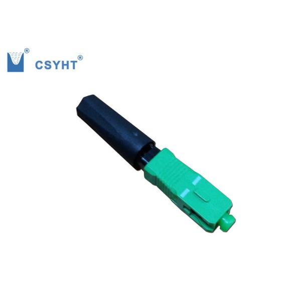 Green 3.0mm Mechanical Fiber Optic Connectors , SC Type Fiber Optic Connector
