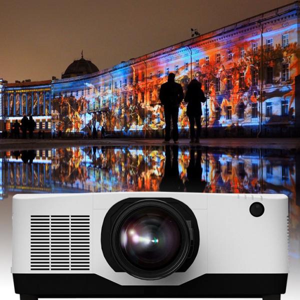 Flexible Installation 20000 Lumen 3D Mapping Projector LCD Laser Motorized Lens Shift