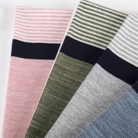 Easy To Care Circular Knitting Striped Knit Fabric For Polo Shirt