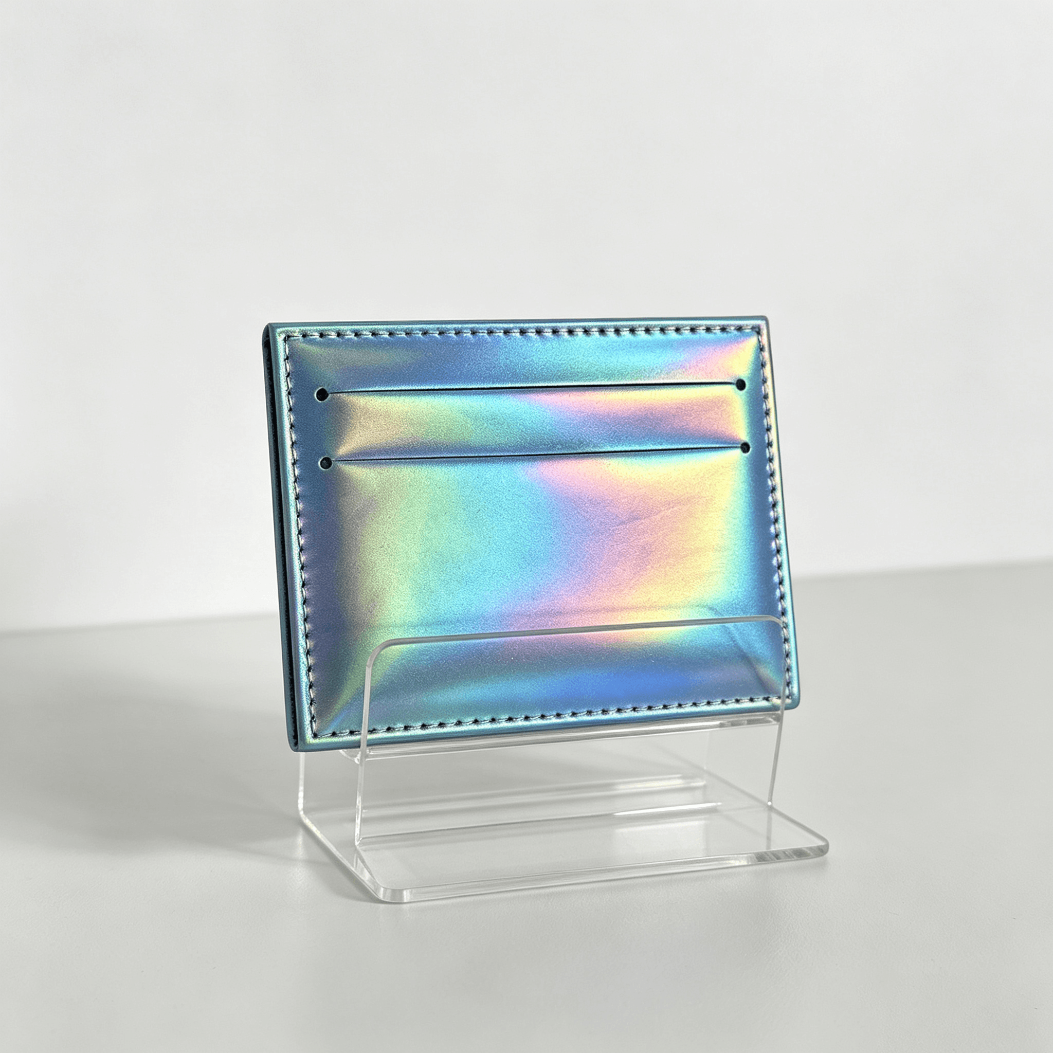 Holographic PU Leather Card Holder & Ultra-Slim Wallet (5 Slots) - OEM/ODM