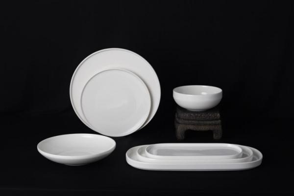 new bone china - round  victory  dinning set  white glaze for daily used ceramics