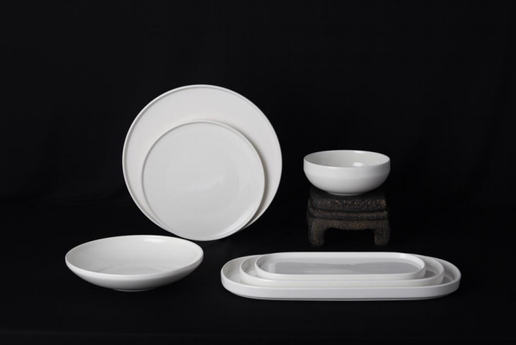 new bone china - round  victory  dinning set  white glaze for daily used ceramics
