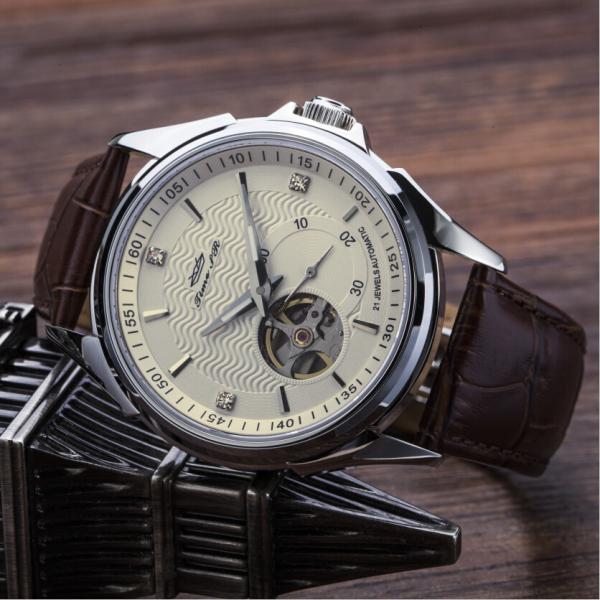 Relógio mecânico do cronógrafo dos homens 42mm inoxidável e aço de tungstênio