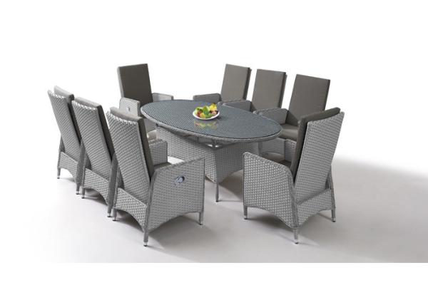 UV Resistant 8 Seater Stackable Outdoor Table Chairs For Hotel