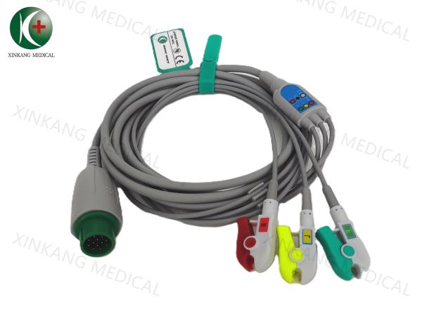 Yellow TPE ECG Cables and Leadwires Essential Tools for Accurate ECG Monitoring