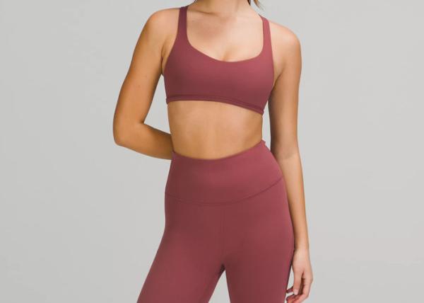 Workout High Impact Sports Bra With Adjustable Straps Cross Back