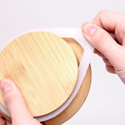 Boca Larga Mason Jar Can de cerveja de vidro de 70 mm tampas de bambu com buraco de palha