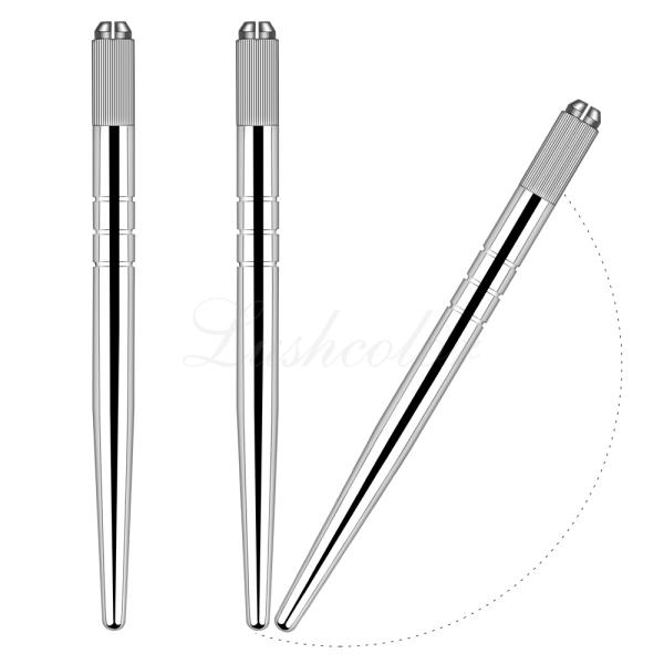 Microblading Hairstroking Manual Tattoo Pen Silver EO Sterilized
