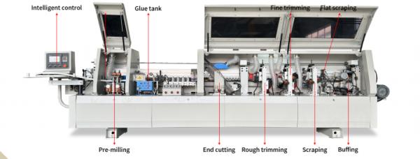 Automatic Edge Banding Machine Combining Multiple Processing Steps Including Gluing Trimming Buffing and Corner Rounding
