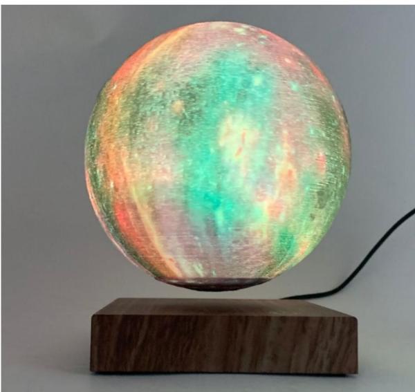 hotsale mganetic levitation bottom beside  floating starry moon lamp 6inch wedding decor and gift