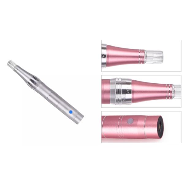 3 Color Derma Pen Electric Machine Five Stage Charging Micro Needle Beauty Instrument