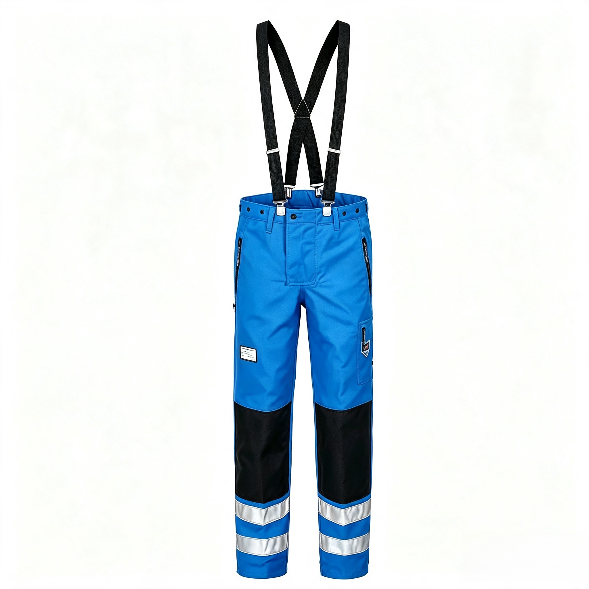 Impact Resistant Waterproof Bib Trousers Reflective Waterproof Brace Trousers Lightweight