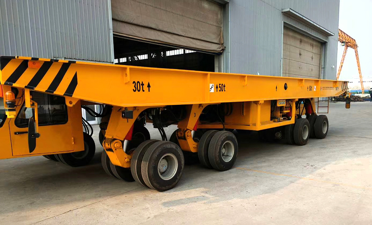 Multi axle self propelled modular transporter 75ton per axle line for ship hull segment and pressure vessel handling CE ISO