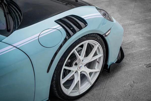 Lake Blue GTS Porsche Body Kit 718 Side Skirt 2017 - 2019 Bumper Spoiler