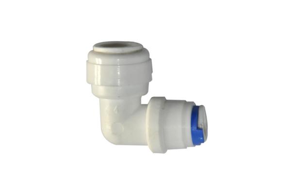 White Color Ro Filter Parts Plastic K604 Tee Joint Plug Male Connection Leakage Proof