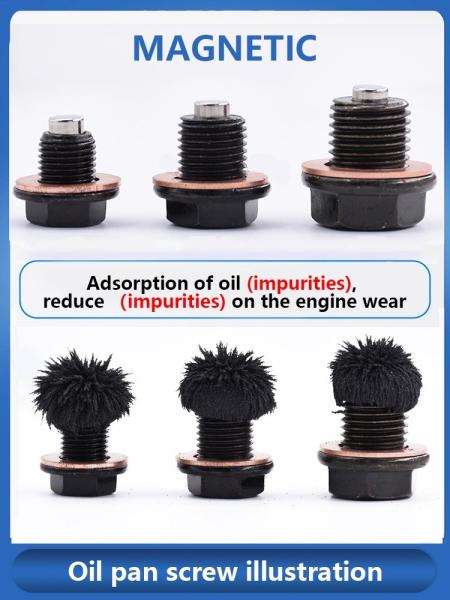 Magnetic Oil Pan Drain Bolt Plug M14x1.5 M12x2.25 for AC SCHNITZER X6 E71 SUV 08-14