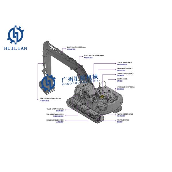 Sello Kit For CATEEEEE330GC de la válvula de control de la tubería del equipo 563-6678KT de Main Control Service del excavador