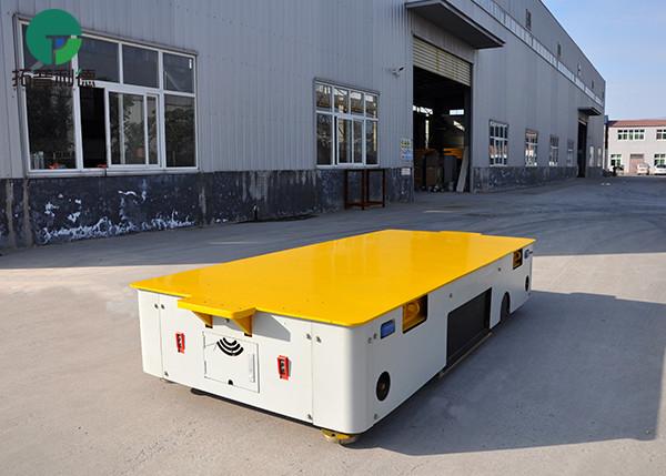 Trackless rechargeable electric steerable flatbed transfer cart