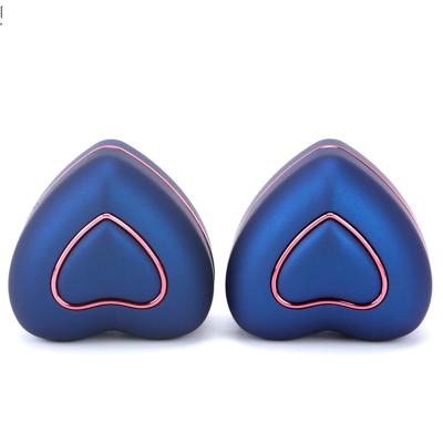 Blue Ring Bracelet Box with LED Light Hanhong Custom Logo Jewelry Storage Display Case