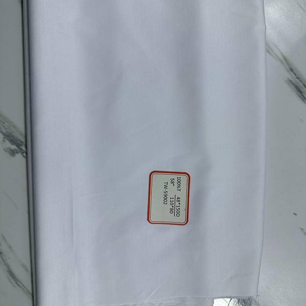 110*80 100 Percent Polyester Robes Bleached Fabric 48*150D Clothing Fabric