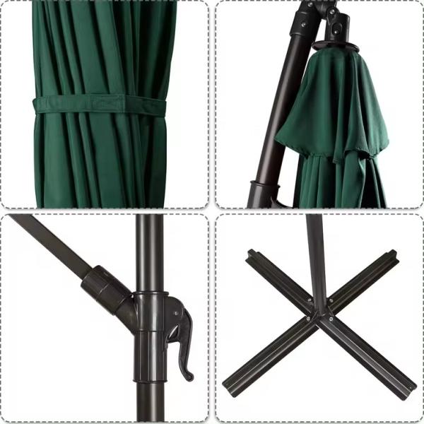 Terrace Garden Big Sun Umbrellas Round and San-2 Design for Outdoor Protection