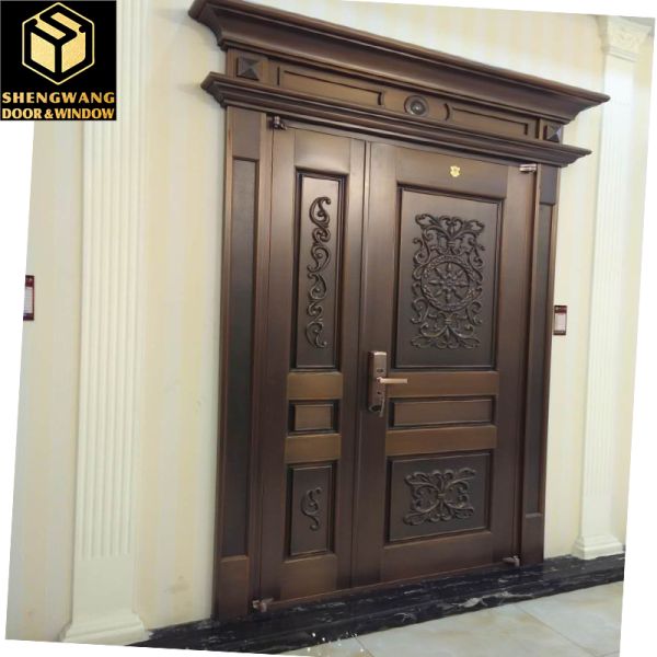 ODM Swing Aluminium Pedestrian Garden Gates Copper Imitation Surface Finishing Metal Gate Outdoor