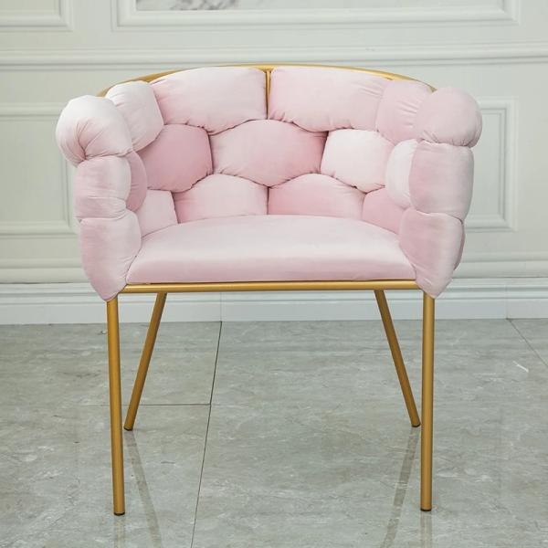 Velvet Tufted Dining Room Chairs Adjustable Beige Upholstered Dining Chairs