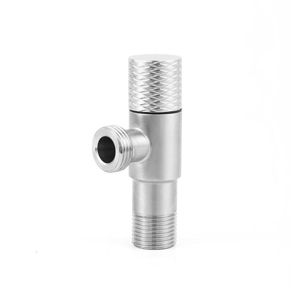 Hydronic Heating SS304 Brushed Angle Valve Toilet Angle Stop Easy Installation