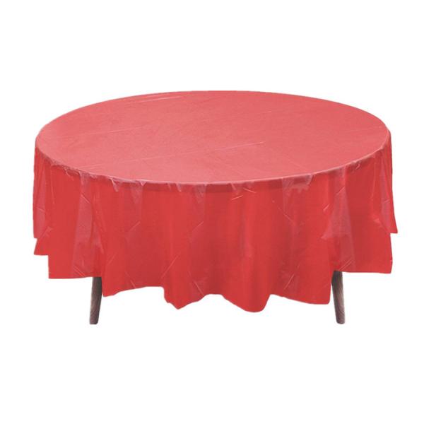 PEVA Plastic Round Disposable Tablecloths Customization Acceptable