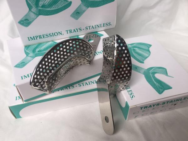 Top Grade Metal Impression Trays , Stainless Steel Dental Tray Compact Size