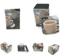 Caja cuadrada de la lata del metal de las ventas de la fábrica la pequeña puede directamente para el té o el café