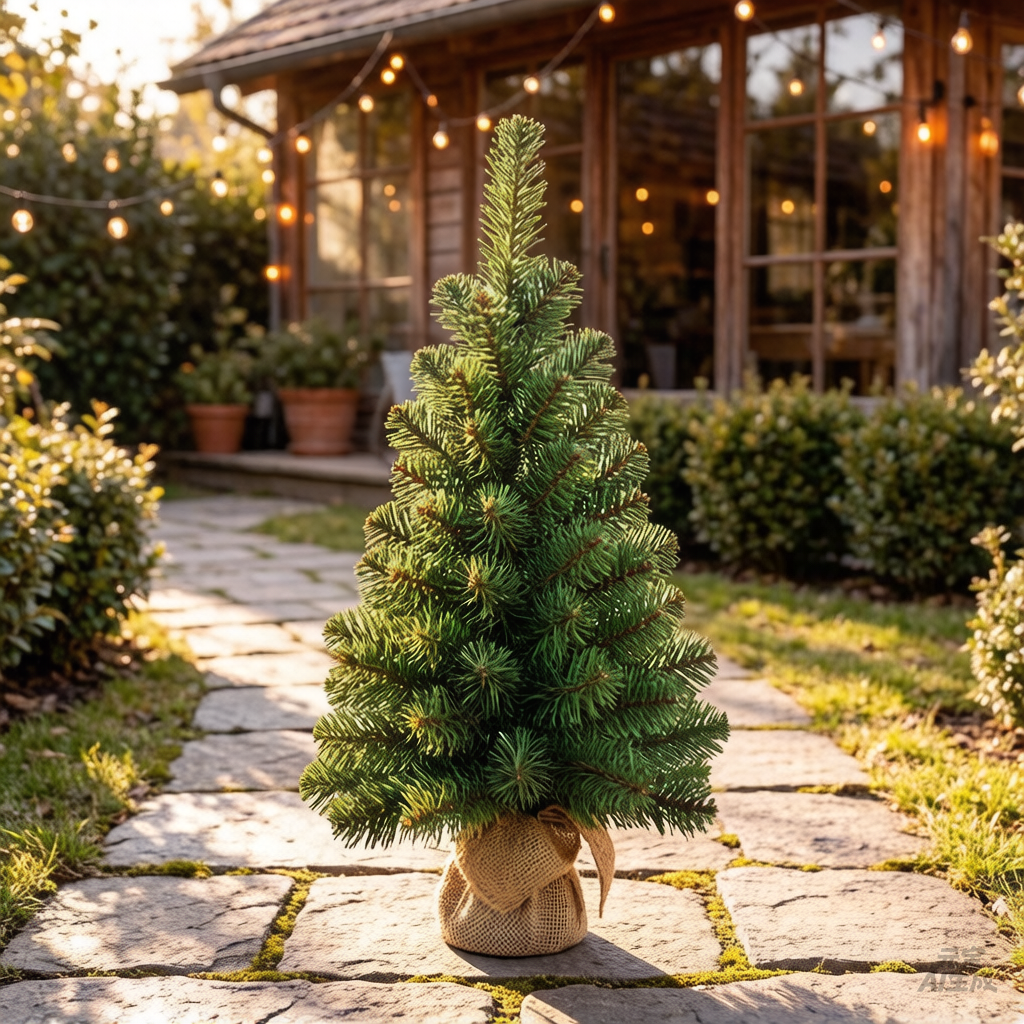 2026 Modern Plastic Christmas Tree 90cm for Outdoor Park Use Promotional Party Supplies