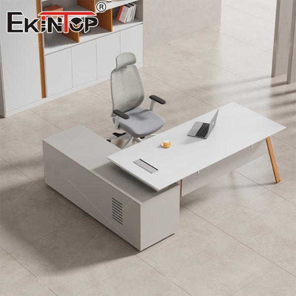 Высококачественный современный дизайн белый стол с шкафом для хранения