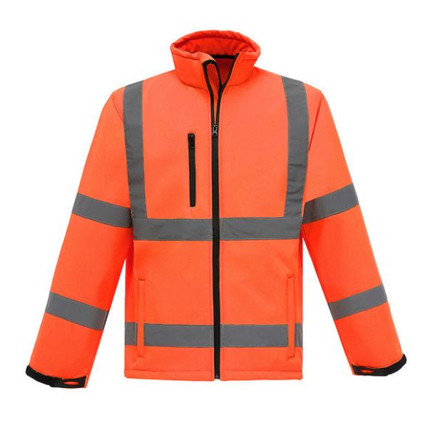 Waterproof Reflective Safety Jackets Mesh Lining With Stand Up Collar