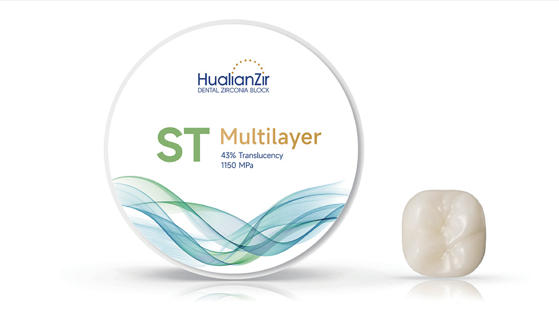 ST Multilayer Zirconia Milling Disc 1150Mpa Zirconium Oxide Dental Block For Crowns