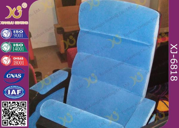 Plastic Shell Floor Mounted Folding Theater Seats For Music Hall , Home Cinema Chairs