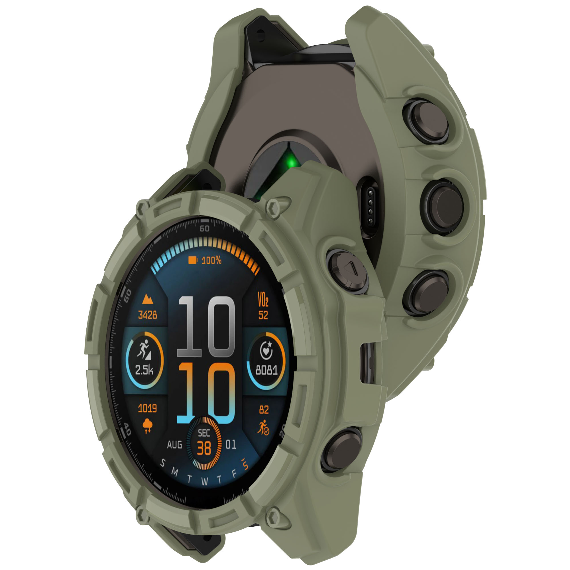 Bumper Frame Cover Half Wrap Protective Case for Garmin Fenix8 Solar 51mm 47mm Armor Case Anti-scratch Watch Case